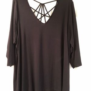 Lane Bryant double v’d top with 3/4 sleeves